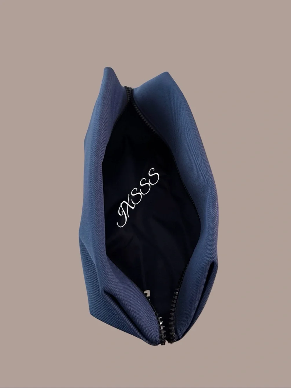 Navy-Blue Coach Beauty (Varsity-Print) Large Cosmetic-Toiletry Bag/Pouch